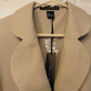 NWT Will Smith Women's Beige Linen Blazer Size 6